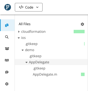 File Tree in the Code View